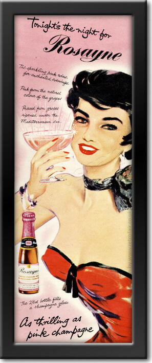 vintage 1954 Rosayne Pink Champagne advert