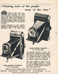 1954 Ross Ensign Cameras - unframed vintage ad