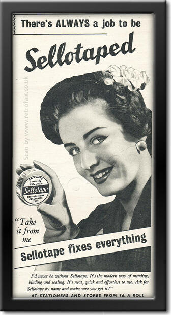 1954 vintage Sellotape ad