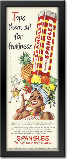 1954 Fruit Spangles advert