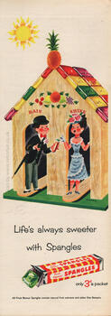 1954 Spangles vintage ad