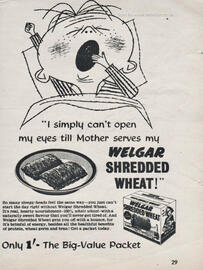 1954 Welgar Shredded Wheat - unfarmed - vintage