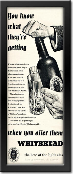 1954 vintage Whitbread Light Ales  advert