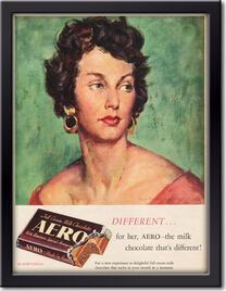 1955 Aero Chocolate - framed preview vintage ad