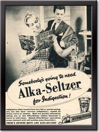 1955 Alka-Seltzer  - framed preview vintage ad