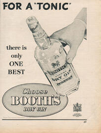 1955 Booth's Gin - unframed vintage ad