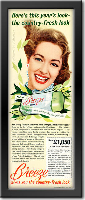 1955 Breeze Soap vintage advert