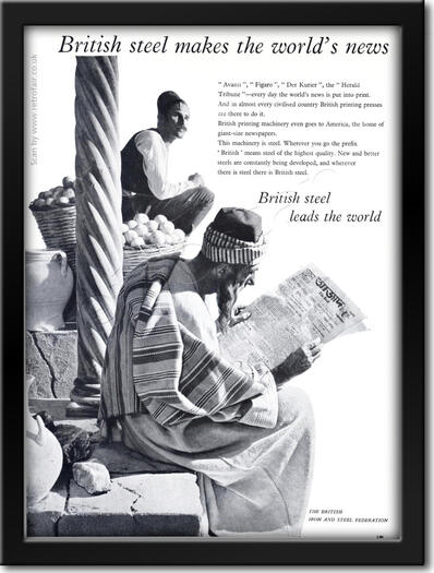1955 vintage British Steel advert