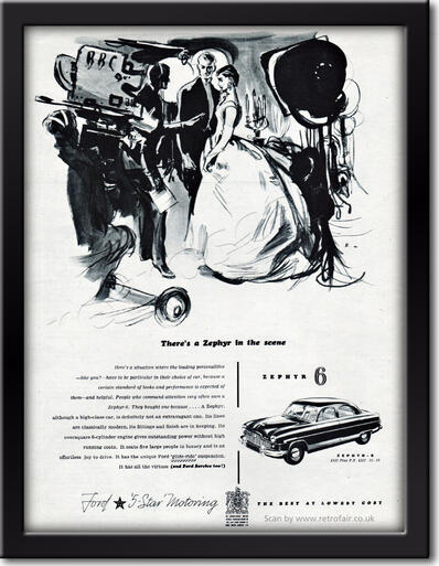1955 vintage Ford Zephyr 6 ad