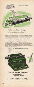 1955 Halda Star Typewriters - unframed vintage ad