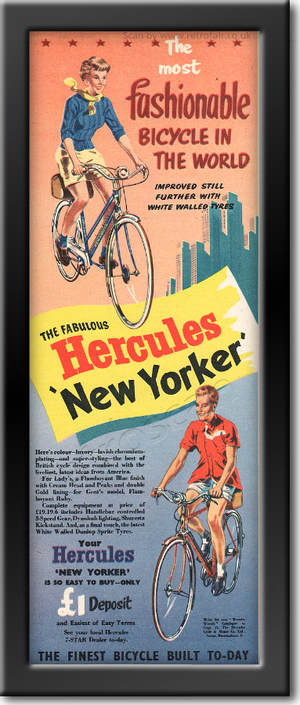 1955 Hercules Bicycles advert