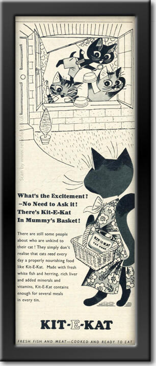 1955 vintage Kit-E-Kat advert