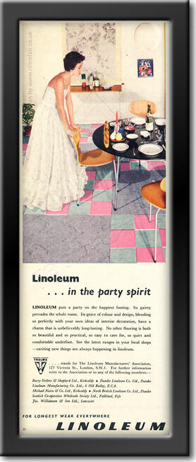 1955 vintage Linoleum vintage ad