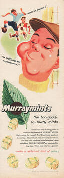 1955 Murraymints - unframed vintage ad