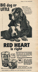 1955 Red heart Pet Food vintage advert