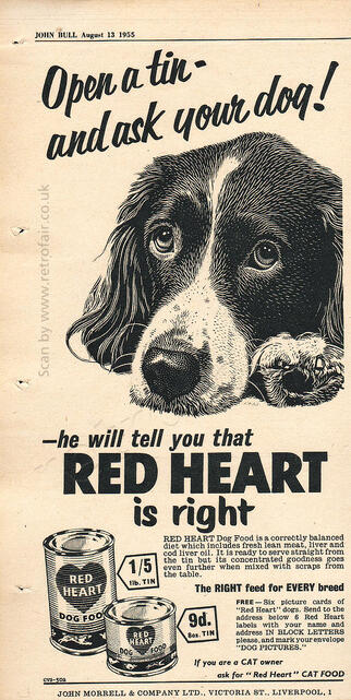 1955 vintage Redheart Pet Food
