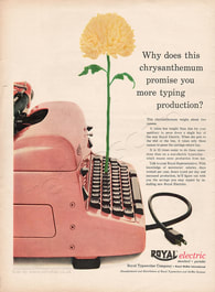 1955 Royal Electric Typewriters - unframed vintage ad