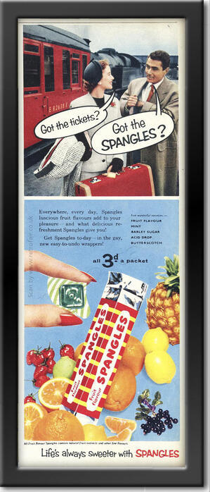 1955 vintage Spangles  ad