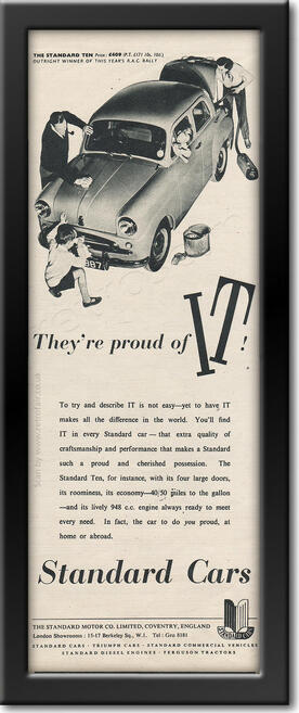 1955 Standard Cars Vintage Ad