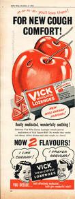 1955 Vicks Lozenges - unframed vintage ad