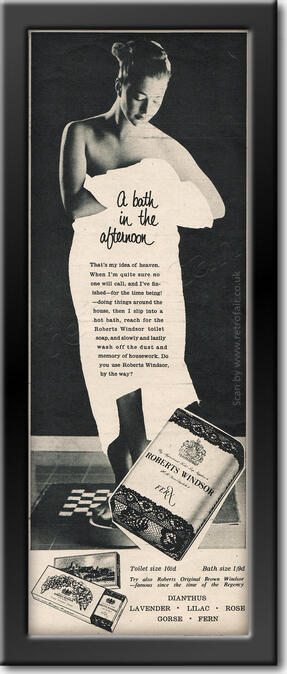 1955 vintage Roberts Windsor Toilet Soap  ad