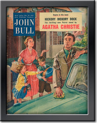 1955 May John Bull Vintage Magazine man washing car  - framed example