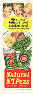 56 Natural No. 1 Peas vintage ad