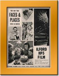 1953 vintage Ilford HP3 Film ad