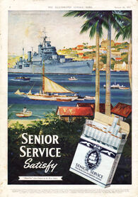 1957 Senior Service - unframed vintage ad