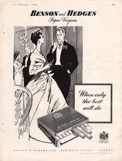 1958 Benson and Hedges Cigarettes - unframed vintage ad