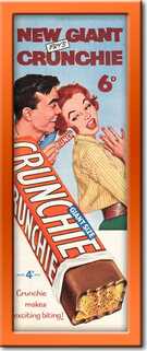 1958 Crunchie Bar - framed preview vintage ad