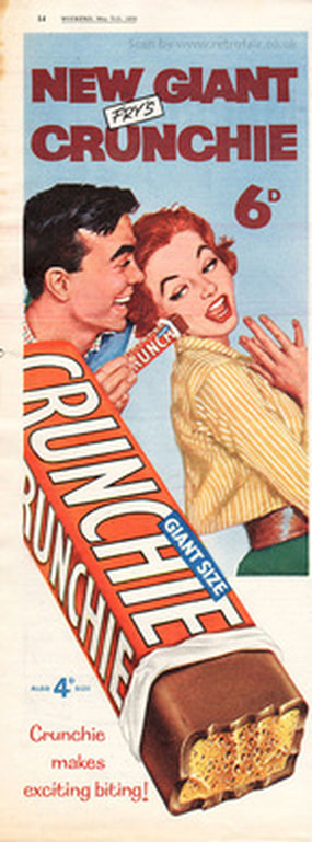 1958 Crunchie Bar - unframed vintage ad