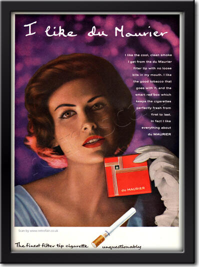 1958 Du Maurier Cigarettes - framed preview