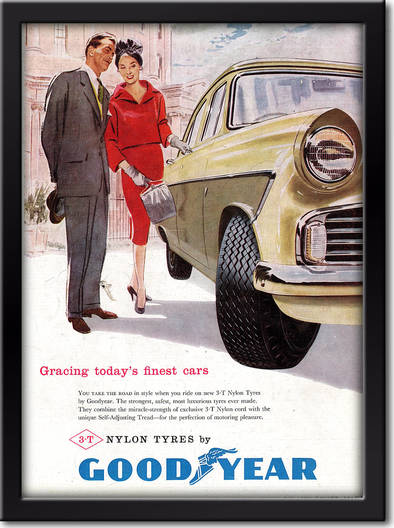 1958 Goodyear Tyres - unframed vintage ad