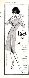 1958 Linzi Line Fashions Vintage ad