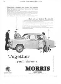 1958 Morris Oxford vintage ad