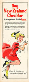 1958 New Zealand Cheddar - unframed vintage ad