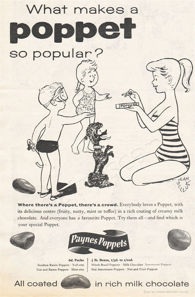 1958 Poppets vintage ad