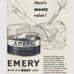 1950 Emery Minced Meat Loaf - vintage ad