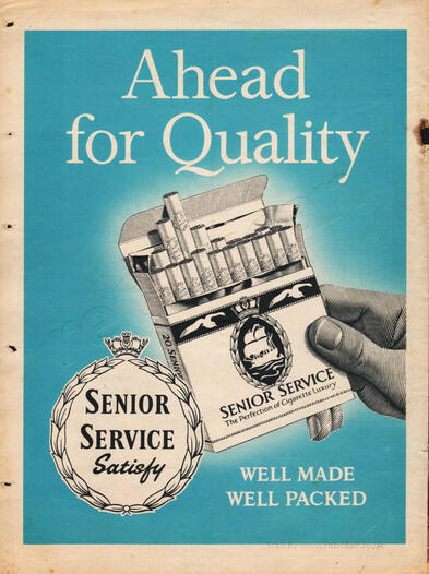 1959 Senior Service Cigarettes - unframed vintage ad