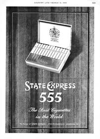 1959 State Express 555 Cigarettes 