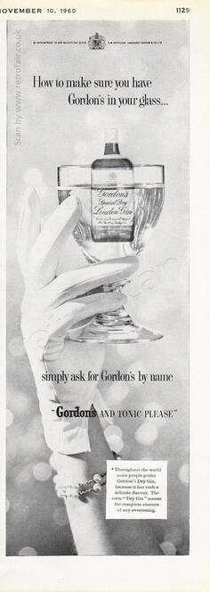 1960 Gordons Gin advert