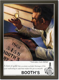 1961 Booth's Gin - framed preview retro