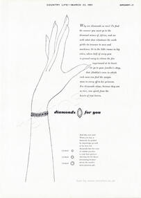 1961 De Beers Diamonds vintage ad