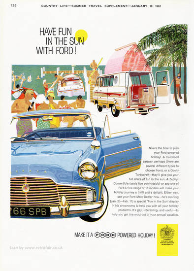 1961 Ford Zephyr - unframed vintage ad