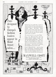 1961 Maxwell Croft unframed vintage ad