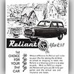 1961 Reliant MK VI - vintage ad