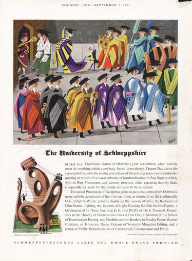 1961 Schweppes - unframed vintage ad