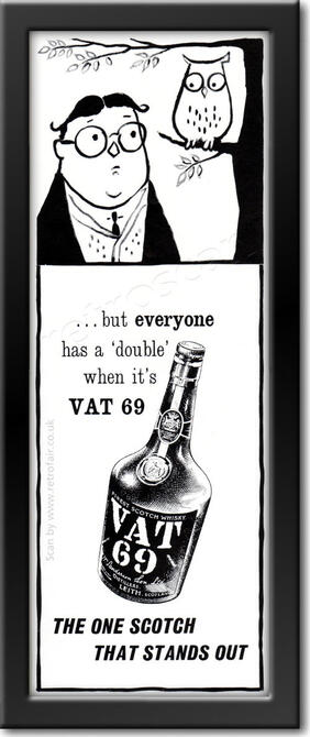 vintage 1961 VAT 69 Scotch Whisky  advert