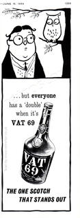 1961 VAT 69 Scotch Whisky ad